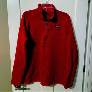 Patagonia Better Sweater 1/4 Zip Red Size Large